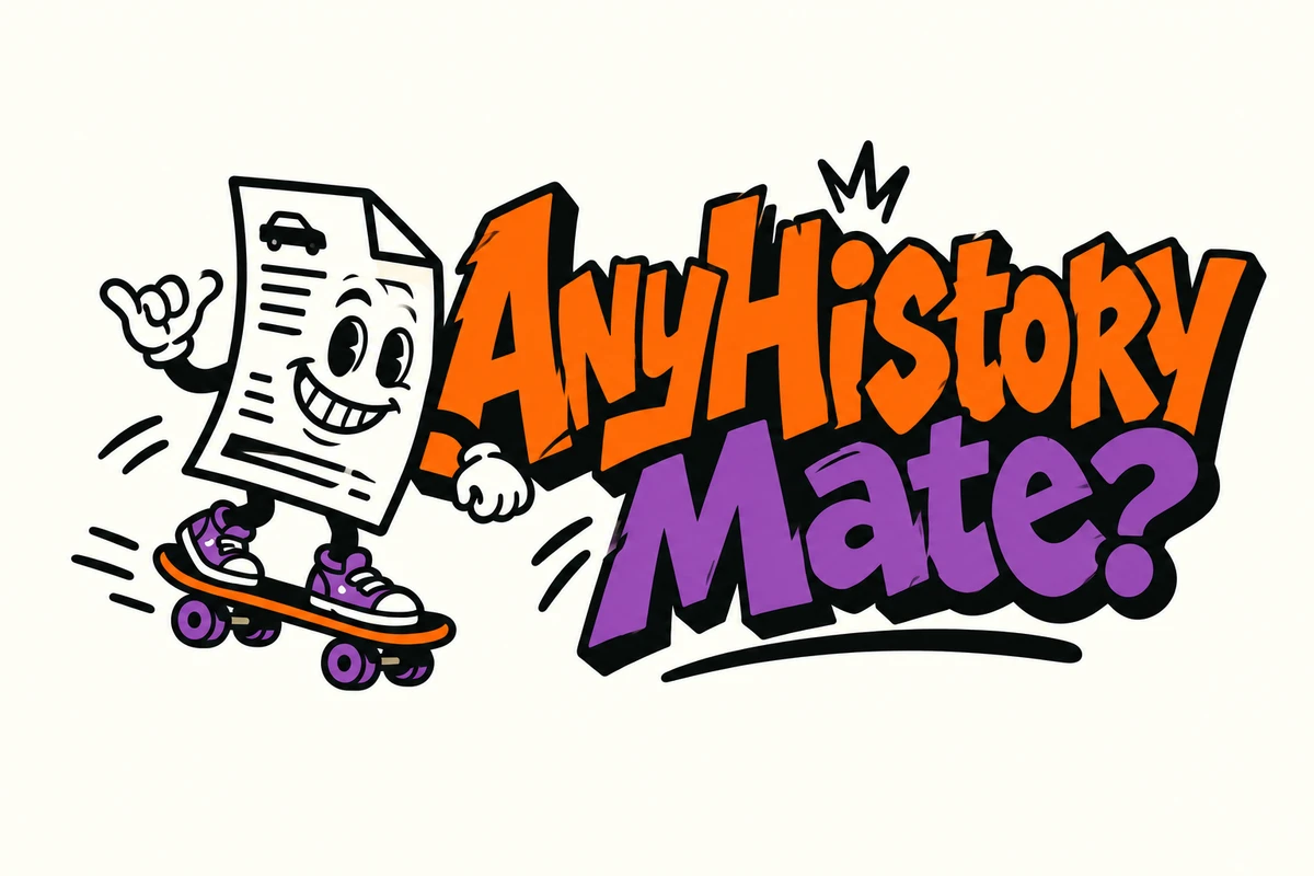 AnyHistoryMate? — smiling receipt skateboarder